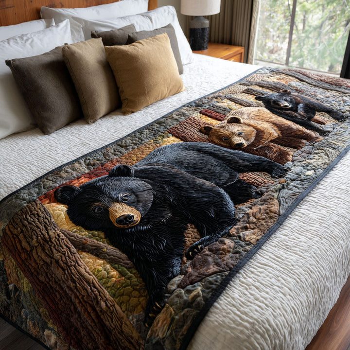Bear Haven Quilted Bed Runner NCU0DK11869