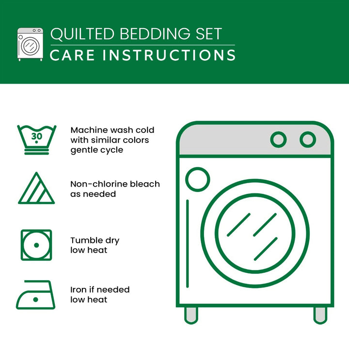 Rustic Grace 3-Piece Quilted Bedding Set NCU0NT7824