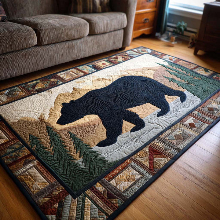 Black Bear Area Rug NCU0NT10348