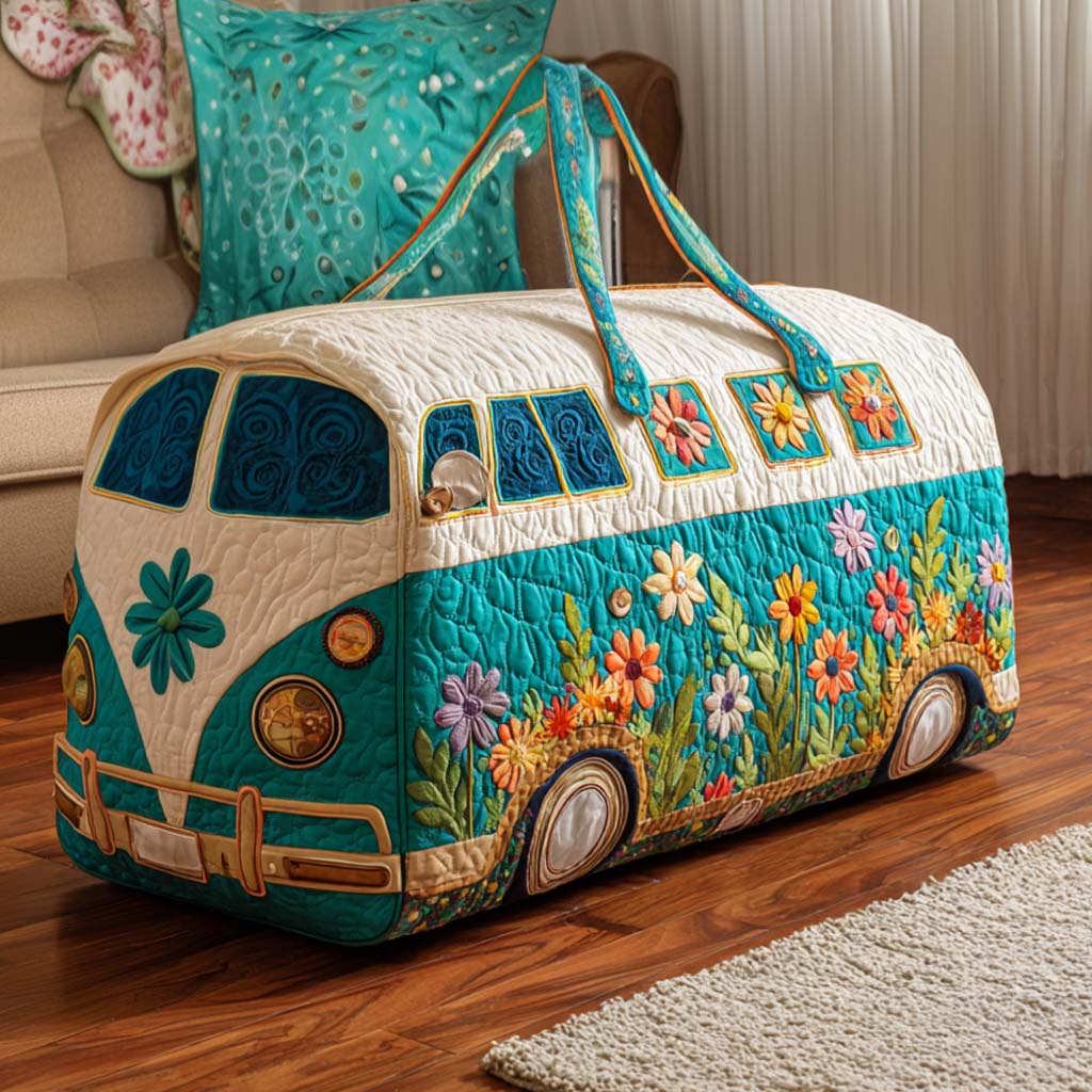 Padded Travel Bag - Blooming Bus