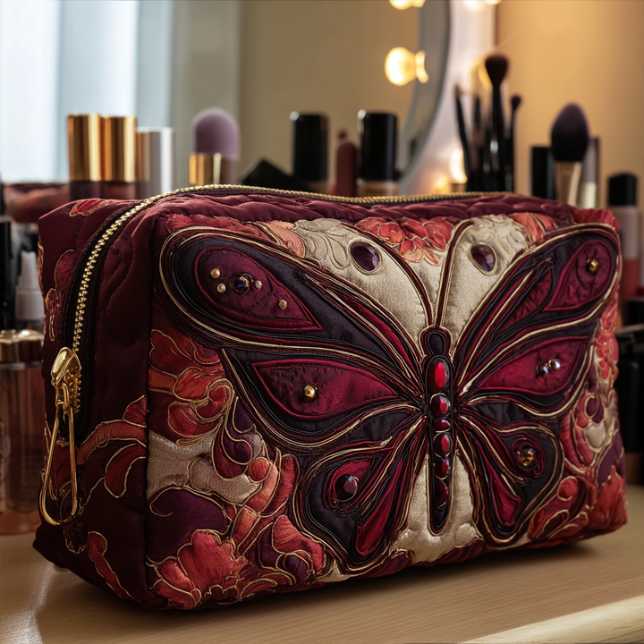 Butterfly Garden Quilted Makeup Bag NCU0DK10511