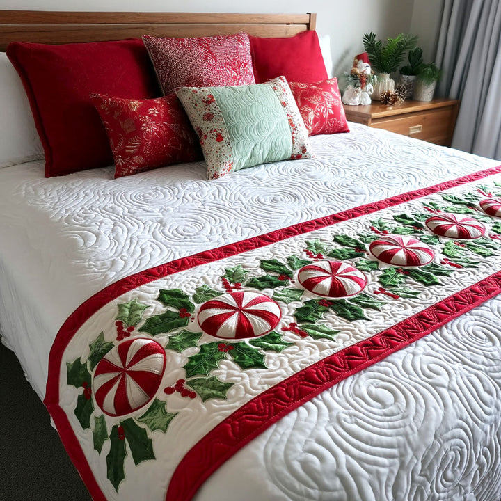 Candy Garland Quilted Bed Runner NCU0TV384