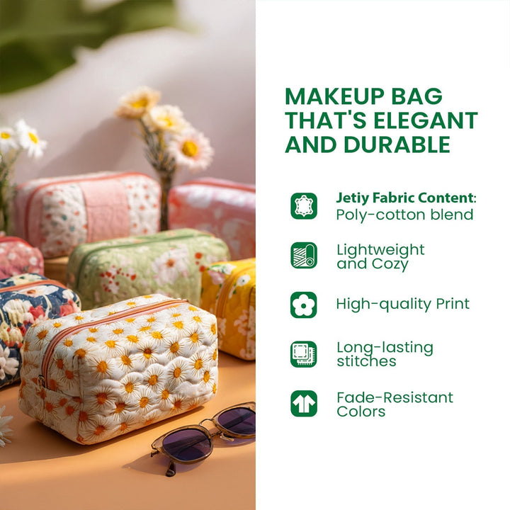 Pansies Breeze Quilted Makeup Bag NCU0PT9196