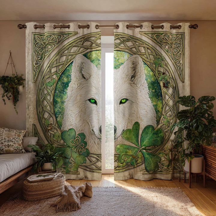 Celtic Wolf Guardian Quilted Curtains NCU0HH1589