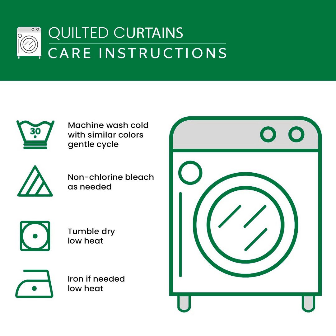 Cottage Diamond Quilted Curtains NCU0TV1752