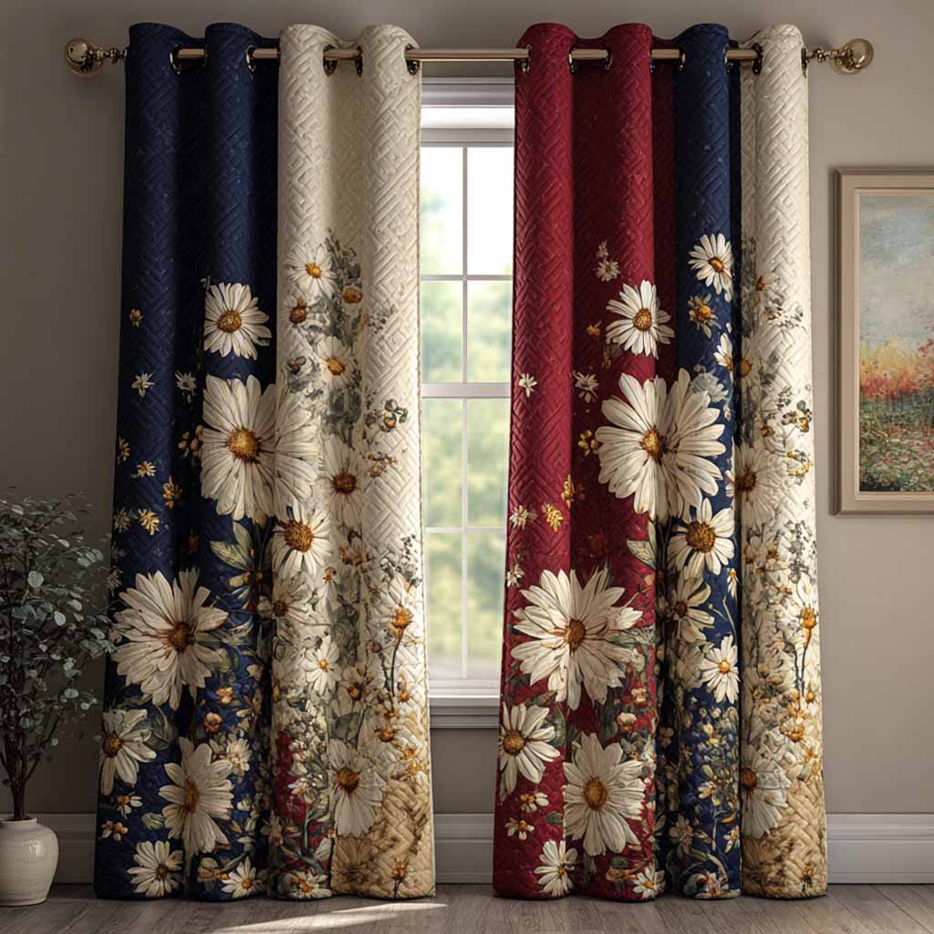 Daisy Patriot Quilted Curtains NCU0XD2308