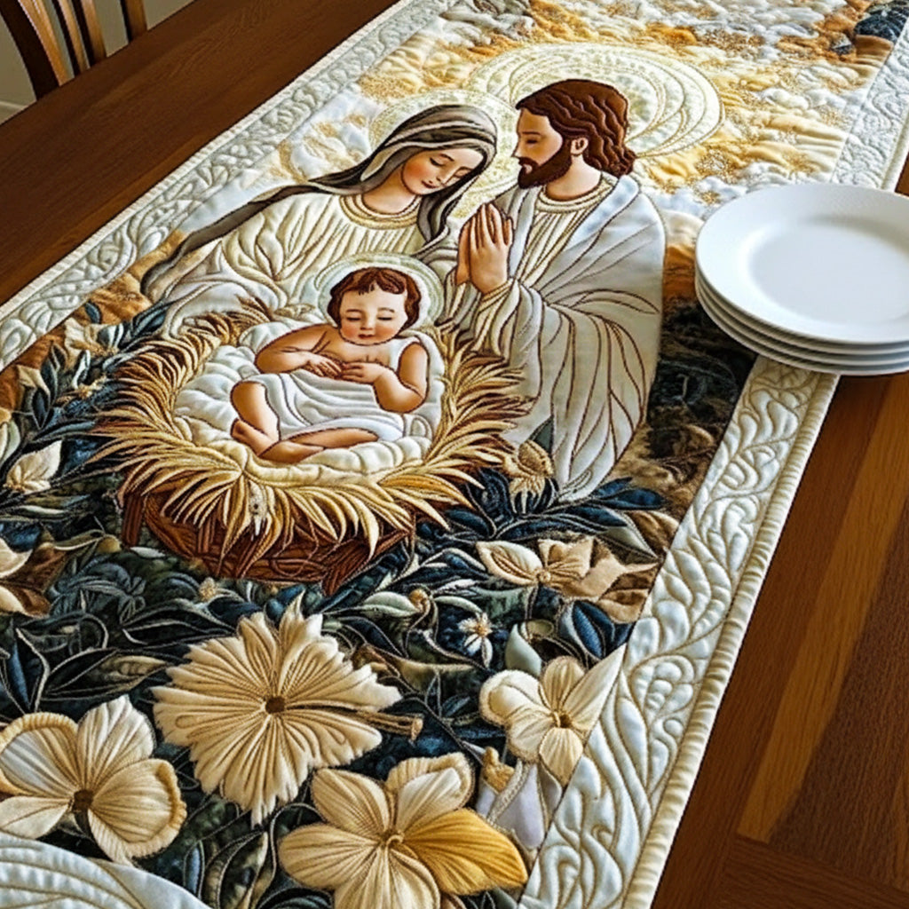 Divine Manger Quilted Table Runner NCU0NT1426