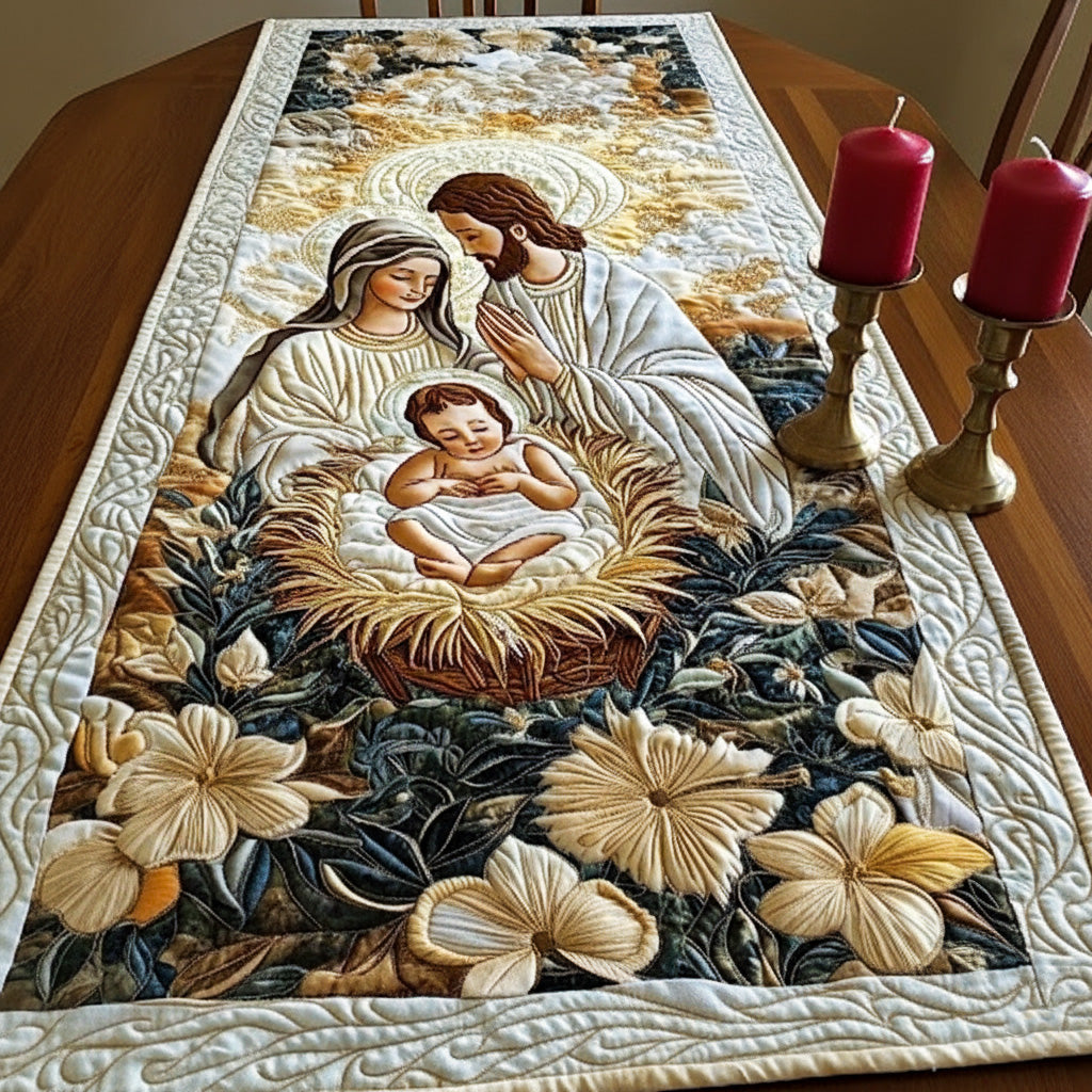 Divine Manger Quilted Table Runner NCU0NT1426