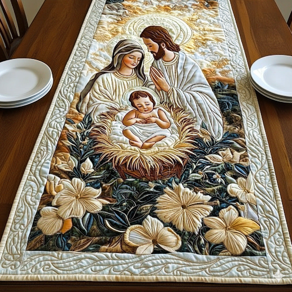 Divine Manger Quilted Table Runner NCU0NT1426