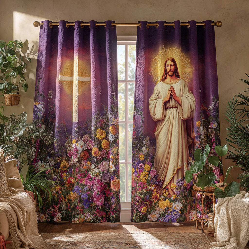 Eternal Savior Quilted Curtains NCU0HH1068