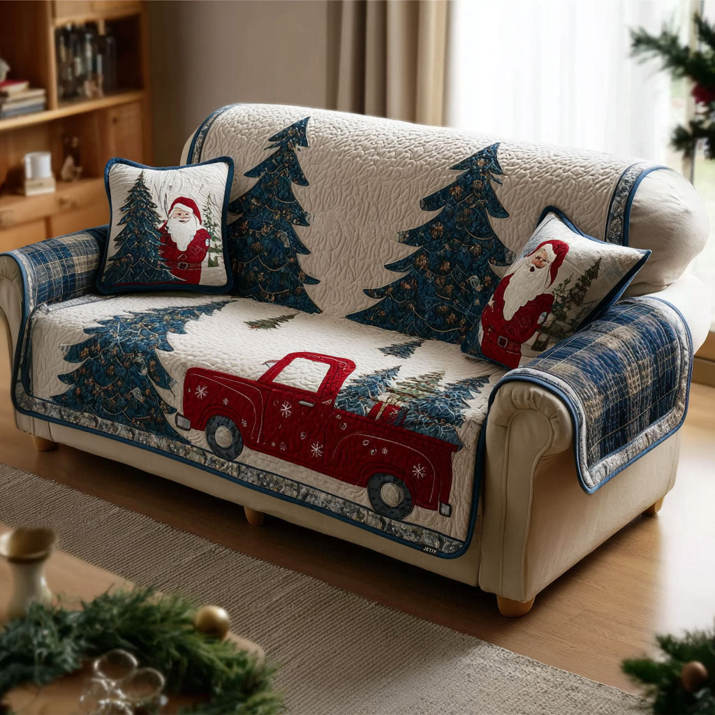 Festive Delivery Quilted Sofa Cover NCU0PT9673
