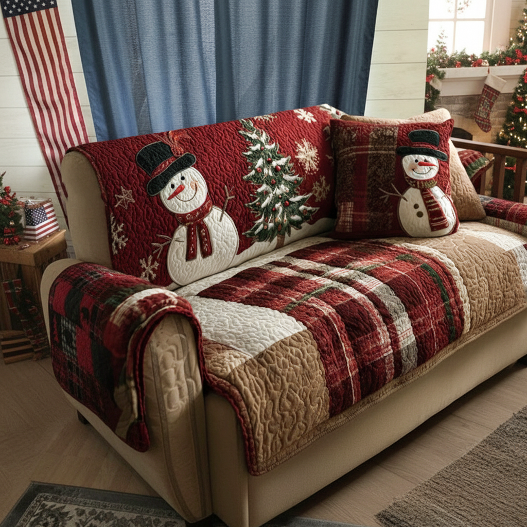 Festive Nights Quilted Sofa Cover NCU0PT9674