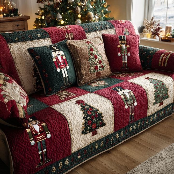 Festive Sentinel Quilted Sofa Cover NCU0TV1134