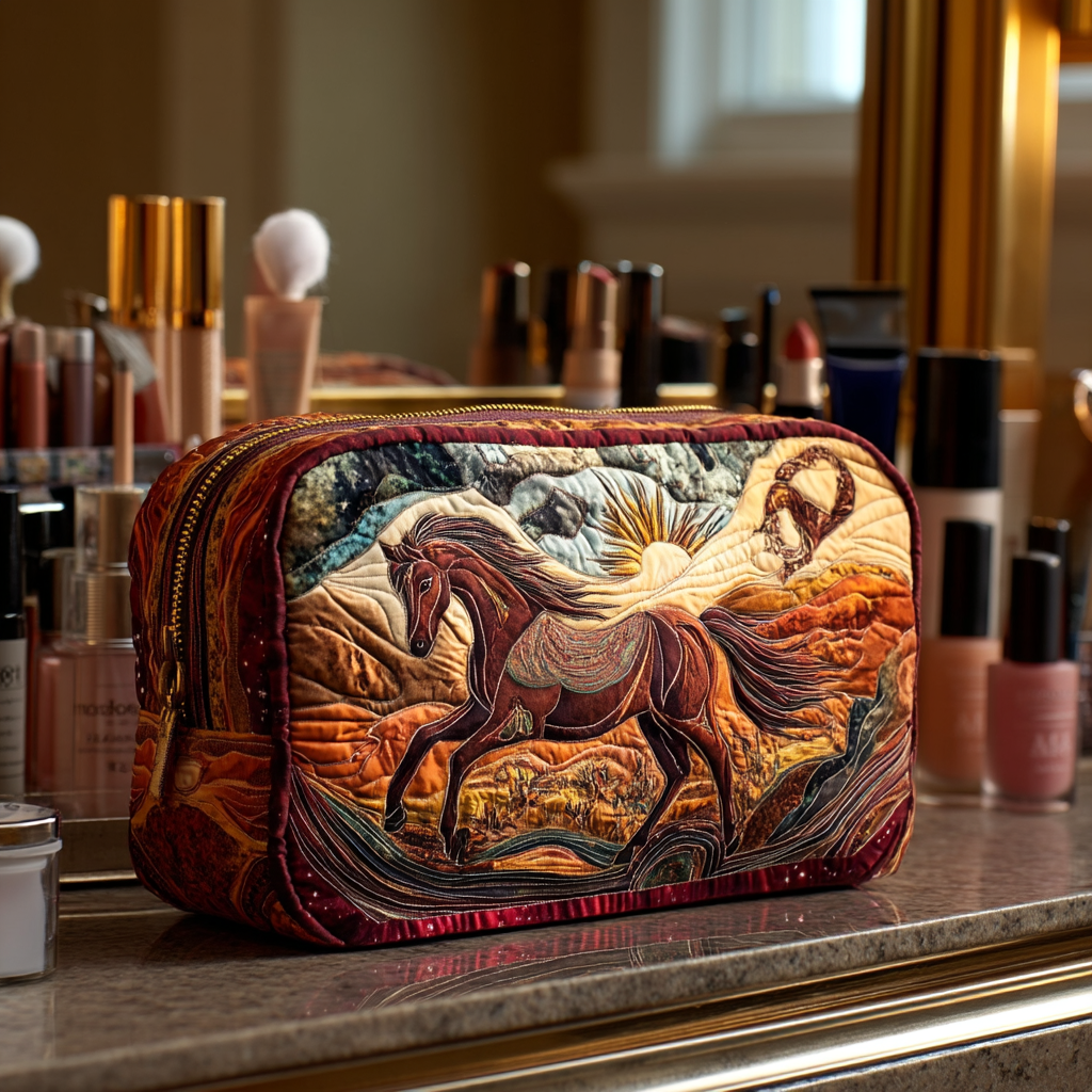 Fire Horse Quilted Makeup Bag NCU0DK9003