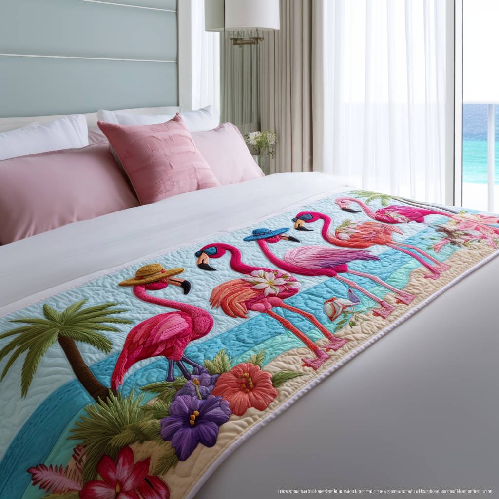 Flamingo Bay Quilted Bed Runner NCU0PT8491