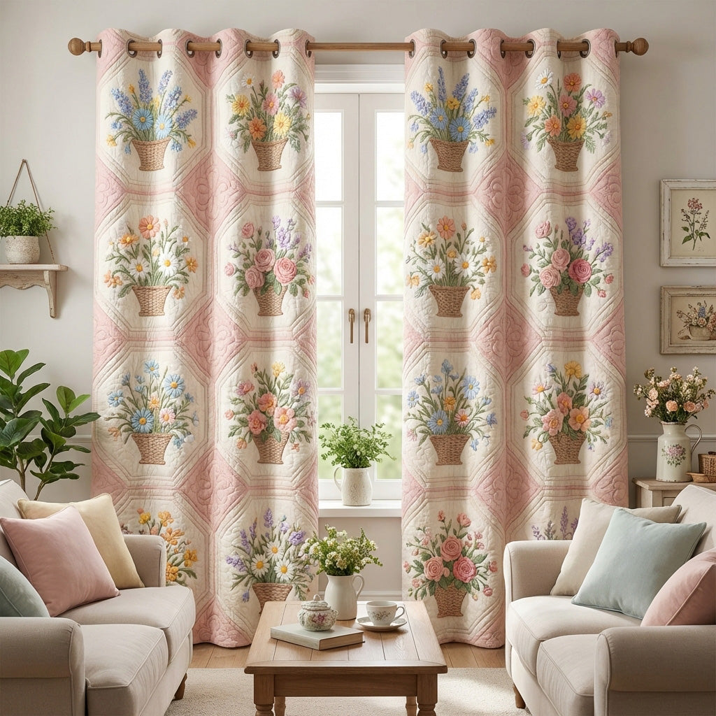 Garden Bouquet Quilted Curtains NCU0TV1765