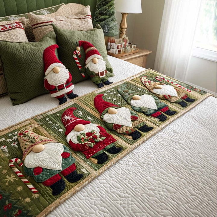 Gnome Gathering Quilted Bed Runner NCU0NT9603