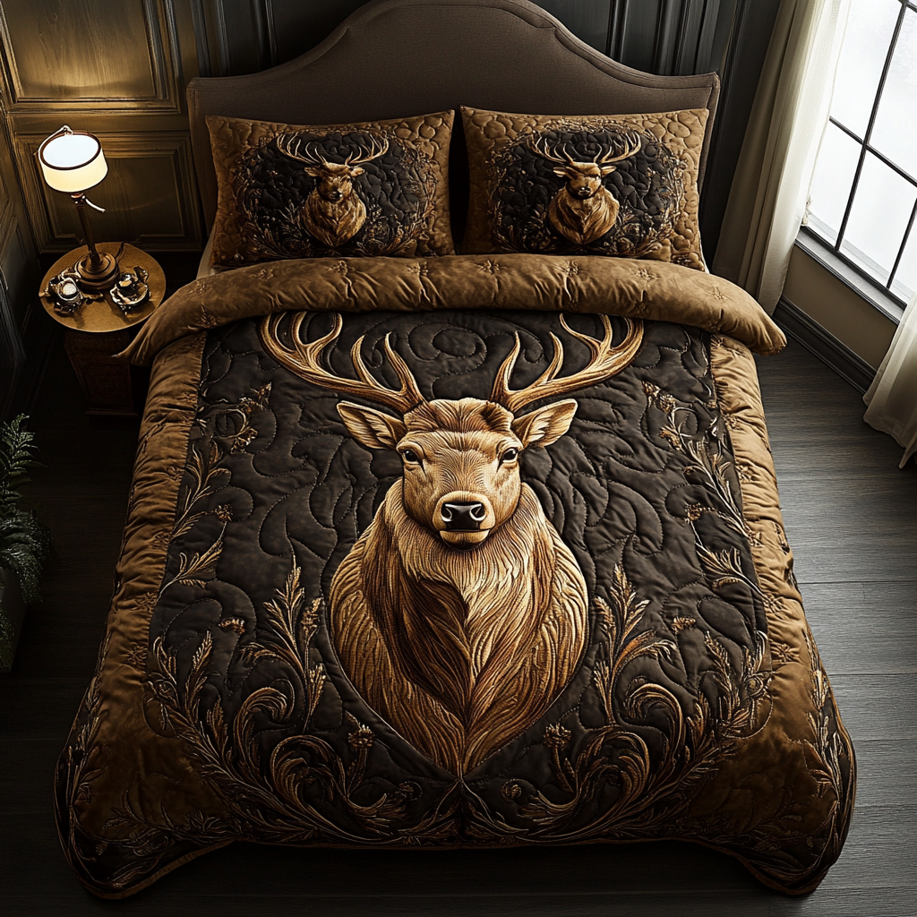 Elk 3-Piece Quilted Bedding Set NCU0VT93