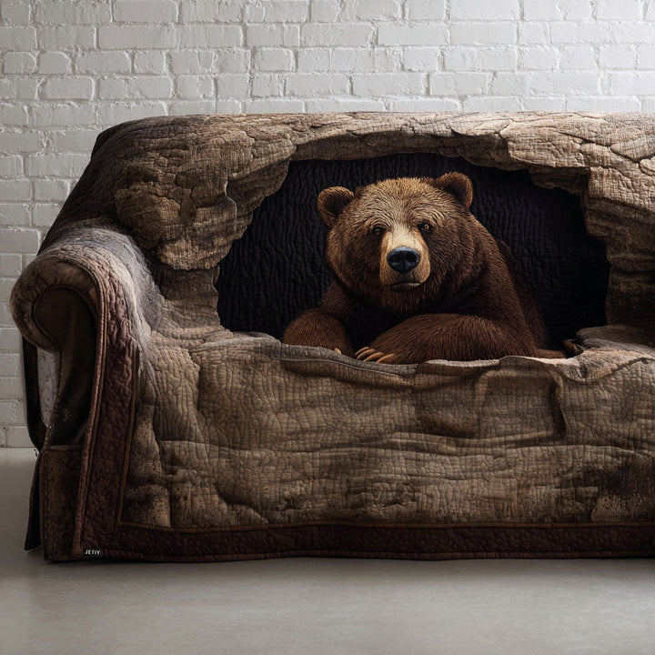 Grizzly Rest Quilted Sofa Cover NCU0PT9723