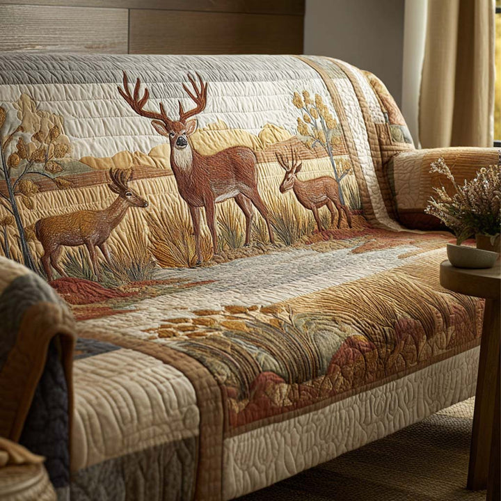 Hidden Deer Quilted Sofa Cover NCU0NT10826