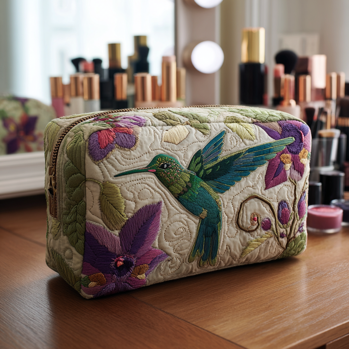 Hummingbird Garden Quilted Makeup Bag NCU0DK10212