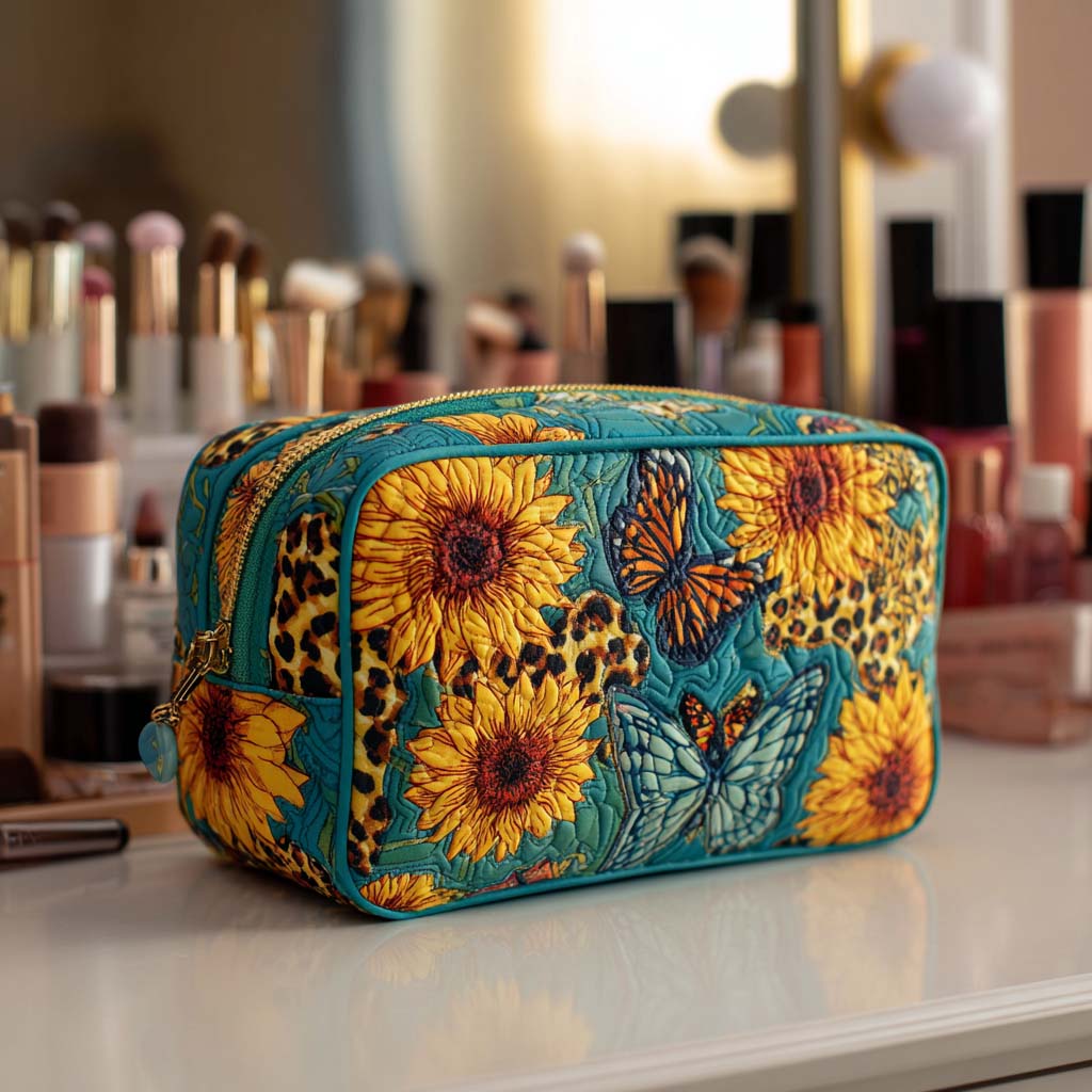 Joyful Petals Quilted Makeup Bag NCU0NT10233
