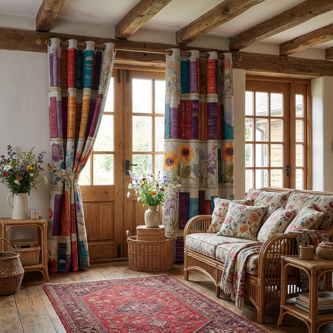 Literary Haven Quilted Curtains NCU0DV9377