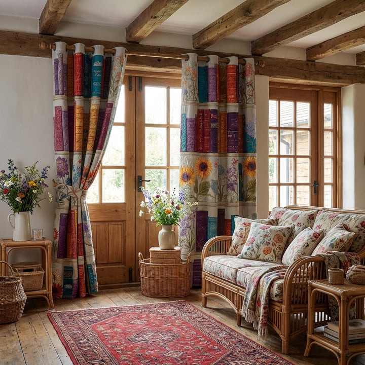 Literary Haven Quilted Curtains NCU0DV9377