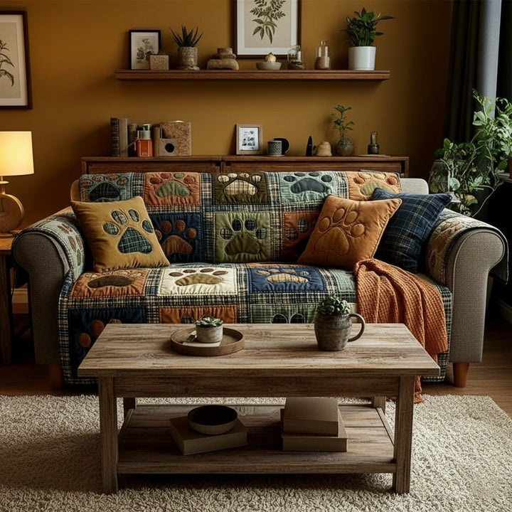 Love Paw Quilted Sofa Cover NCU0NT11193
