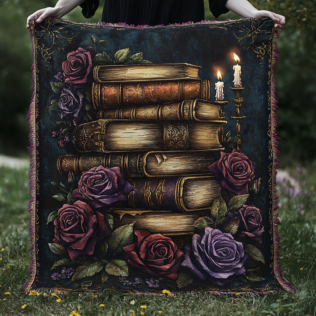 Mystic Book Garden Woven Sofa Blanket NCU0DV3875
