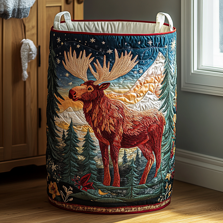 Naomi Forest | Quilted Laundry Basket
