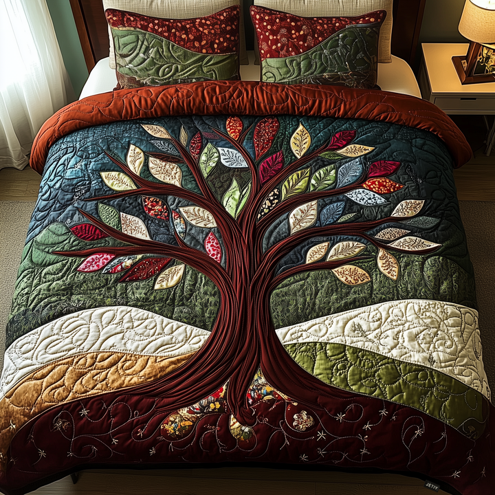 Nature Embrace 3-Piece Quilted Bedding Set NCU0DK2460