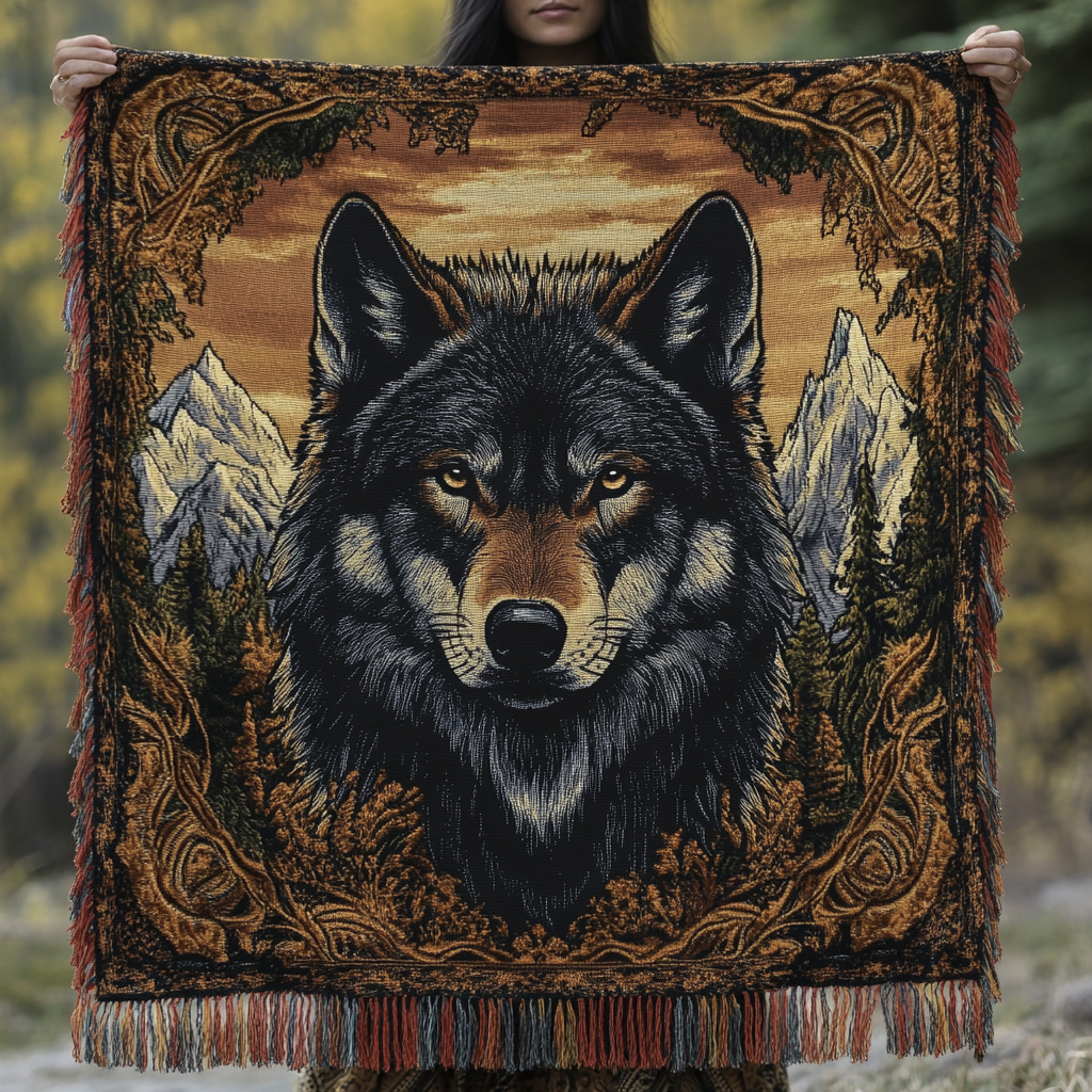 Nightfall Howl Woven Sofa Blanket NCU0DV3913