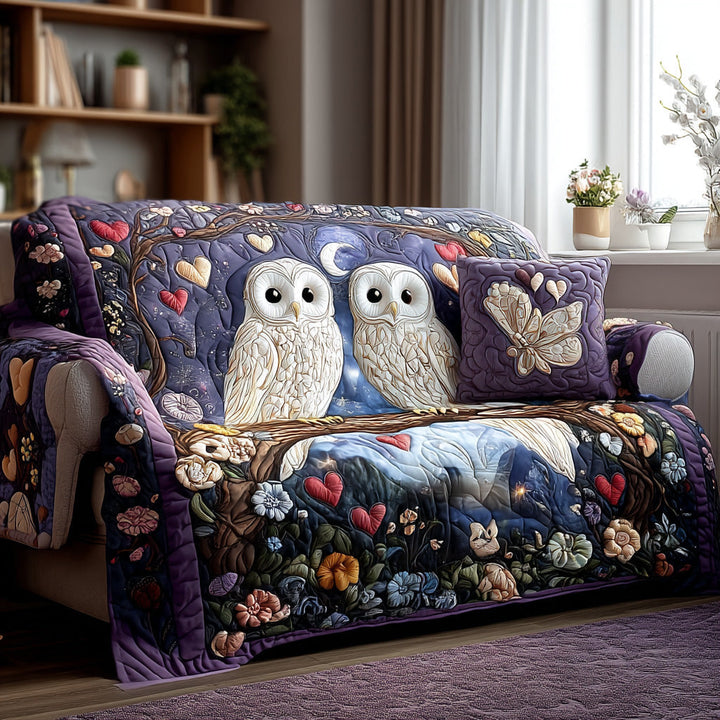 Nightfall Owls Quilted Sofa Cover NCU0PT10943