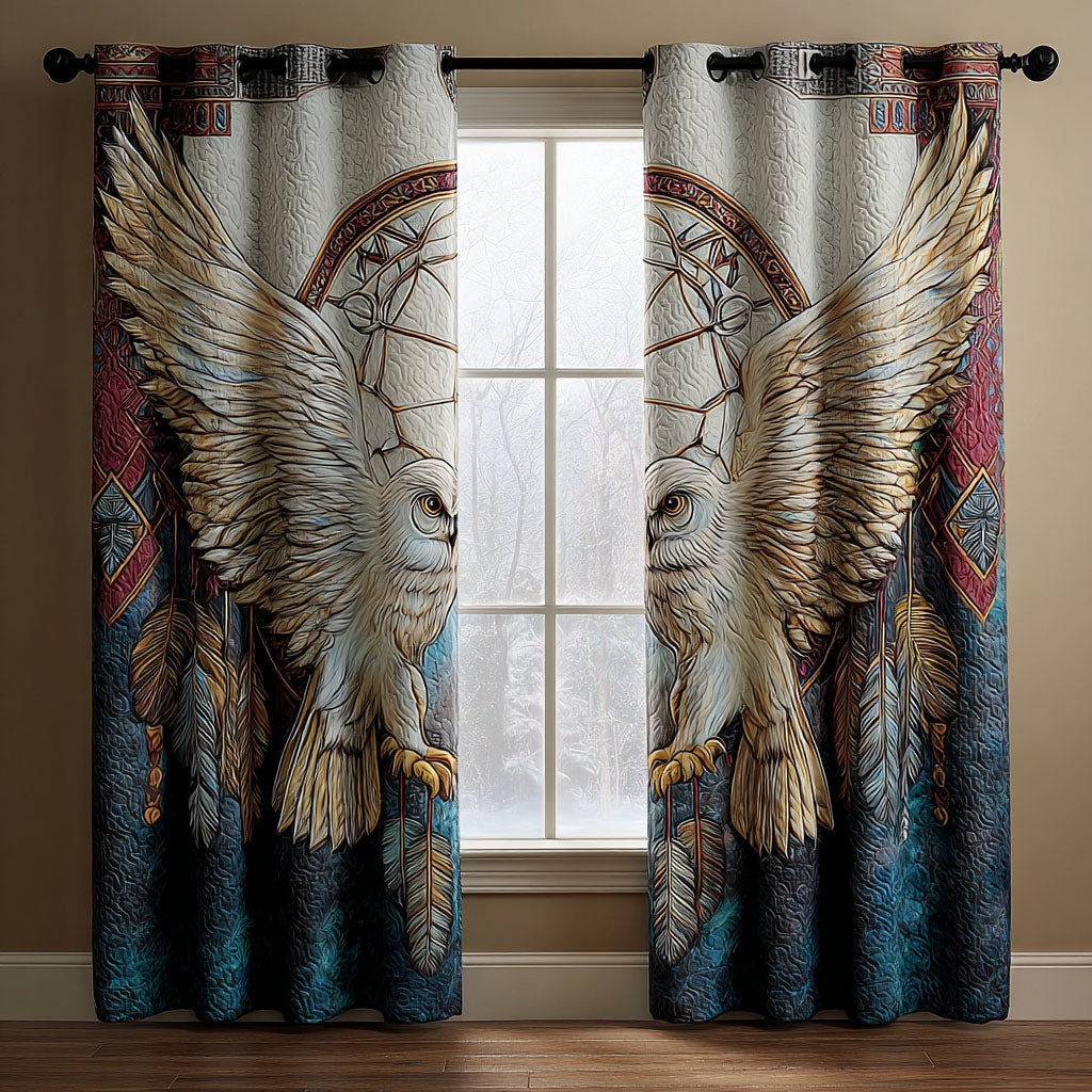 Owl Shadow Quilted Curtains NCU0DK11757