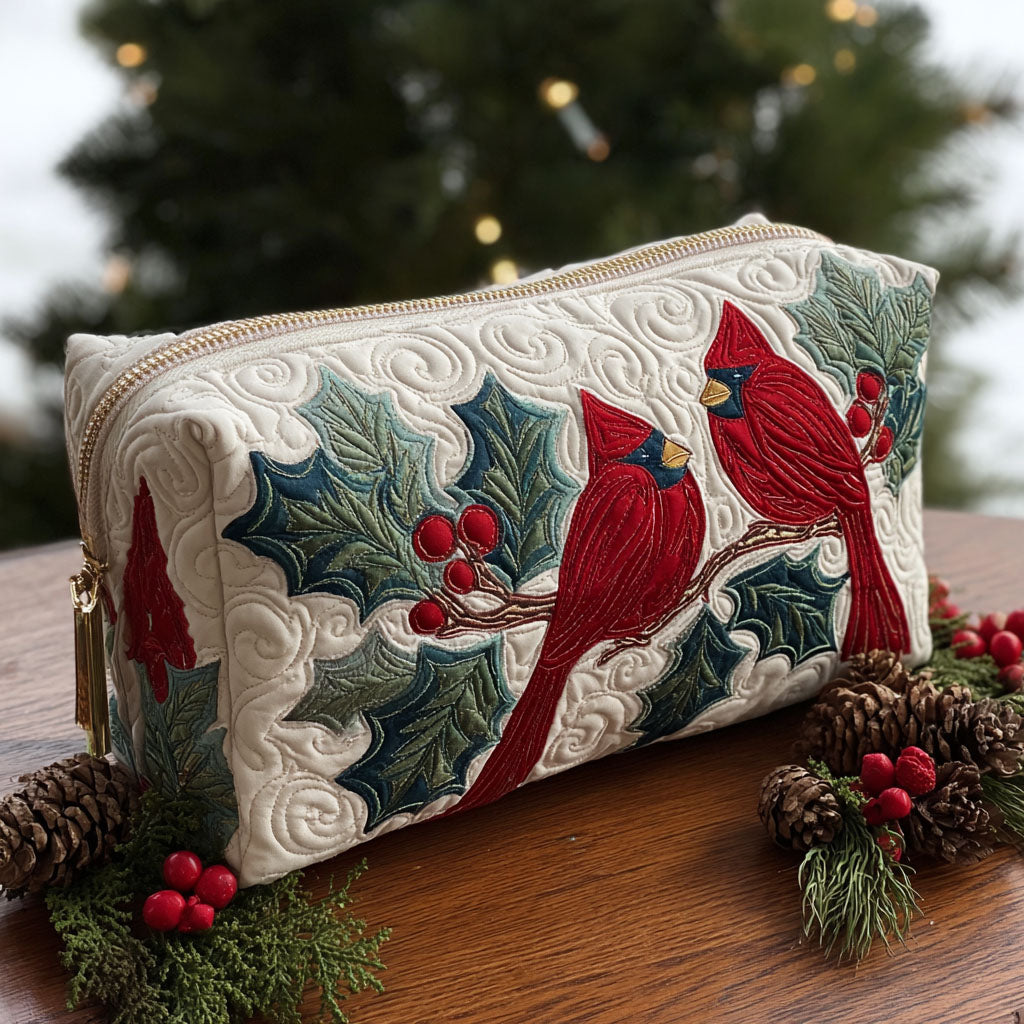 Red Feather Quilted Makeup Bag NCU0PT9274