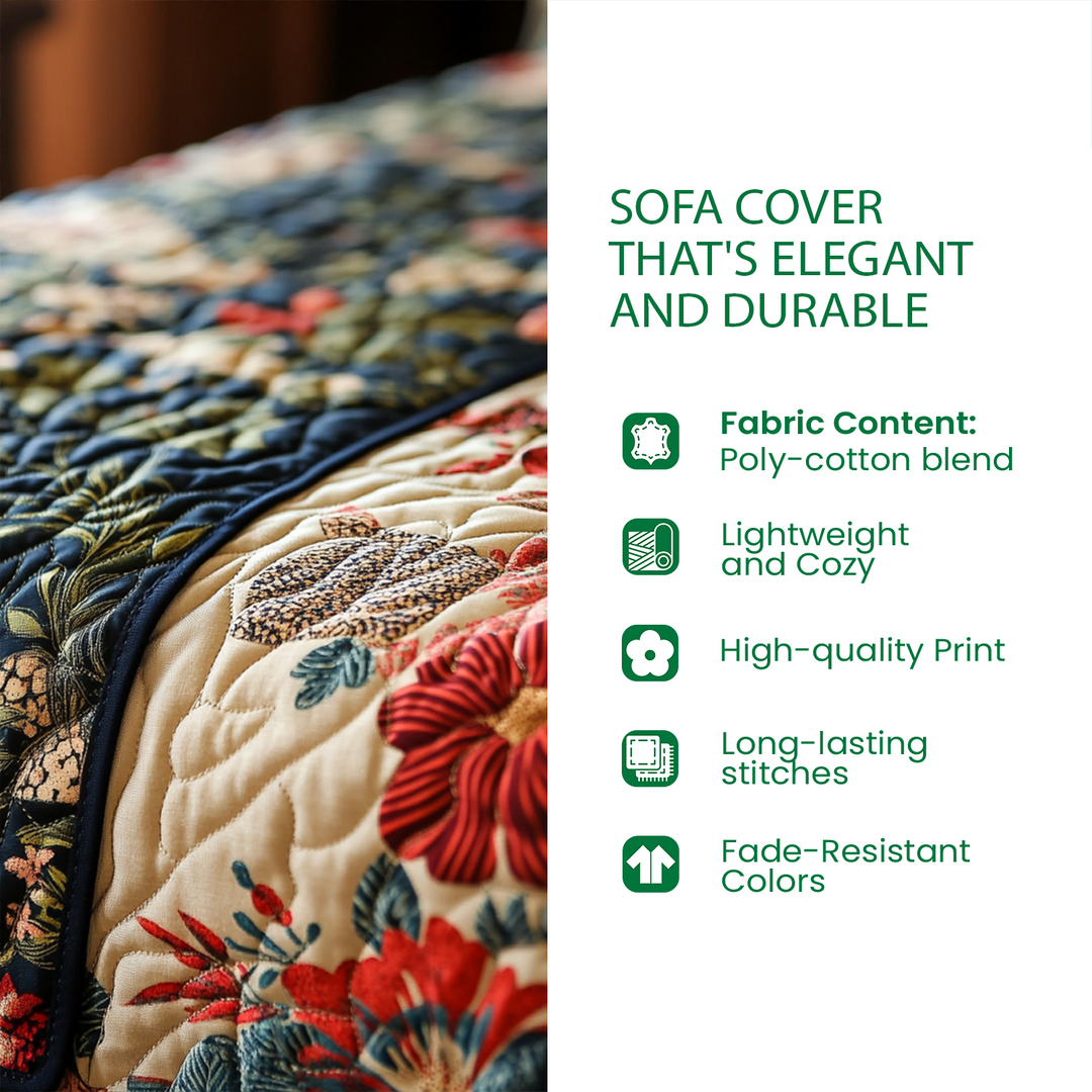 Hibiscus Dream Quilted Sofa Cover NCU0TV534