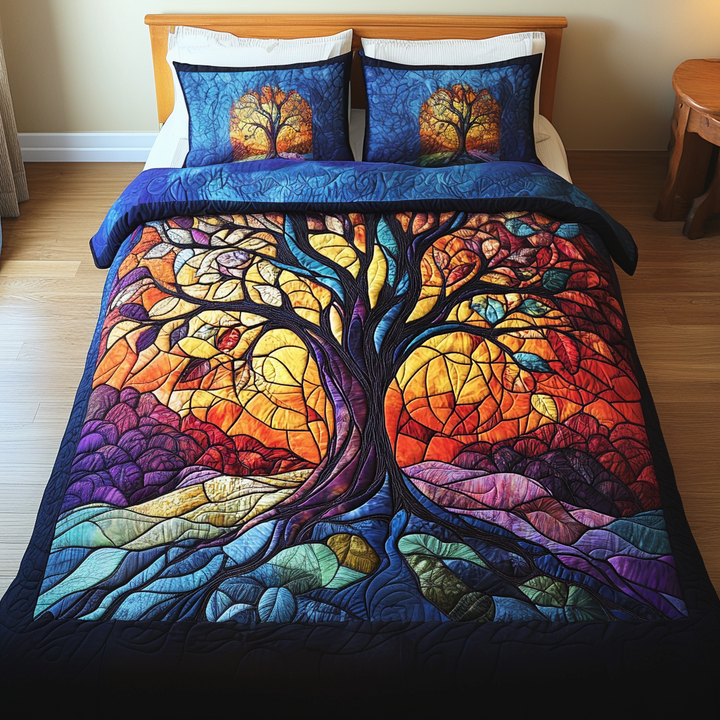 Tree Of Life 3-Piece Quilted Bedding Set NCU0VT73