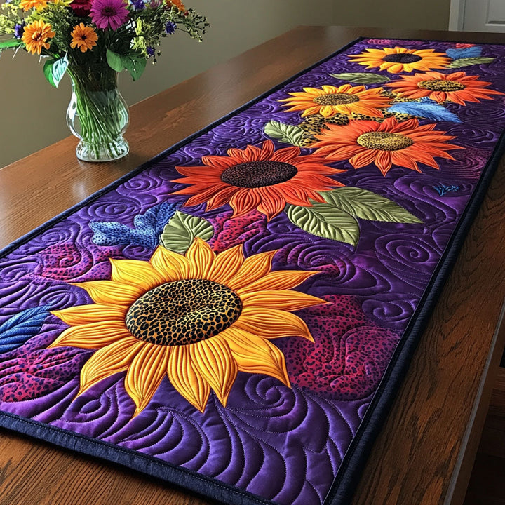 Sunset Garden Quilted Table Runner NCU0NT5656
