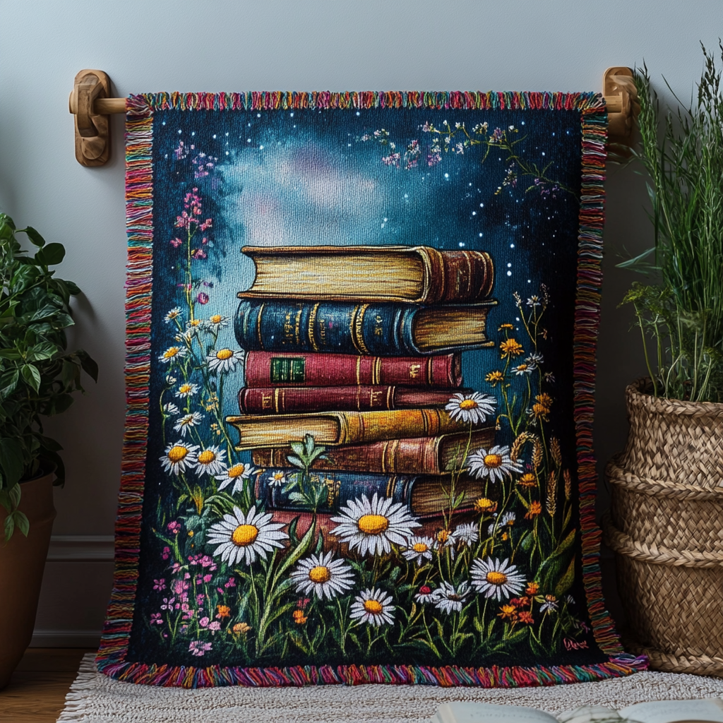 The Book Nook Woven Sofa Blanket NCU0DV3878