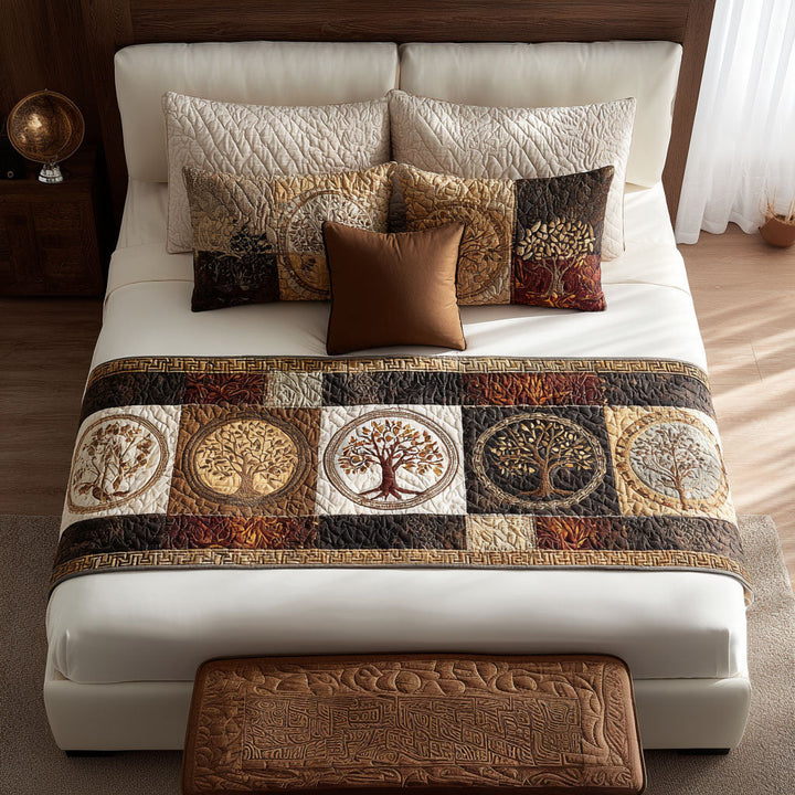 Whispering Trees Quilted Bed Runner NCU0PT8751