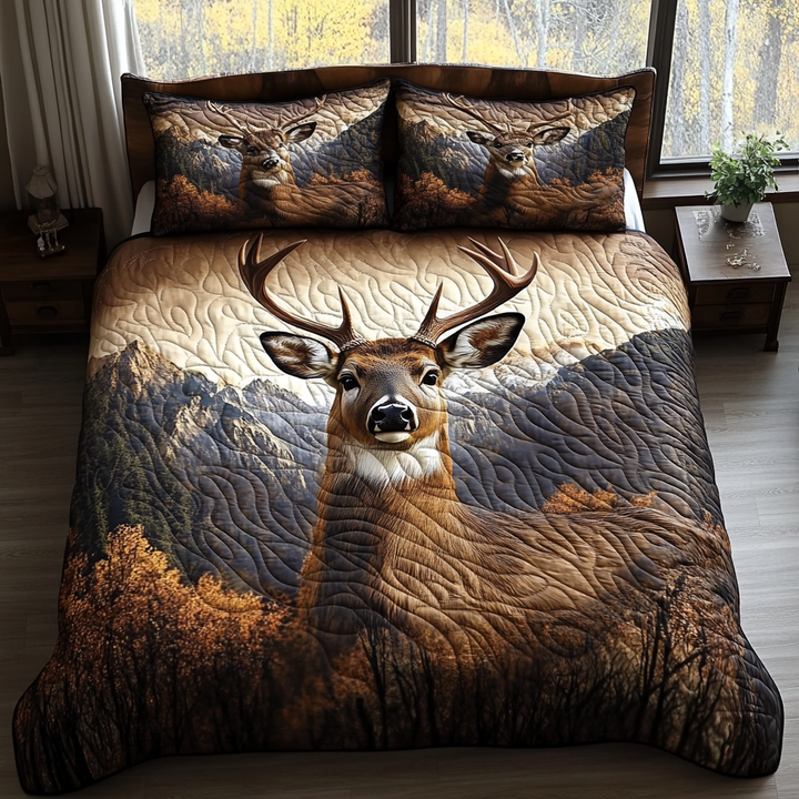 Forest Animals 3-Piece Quilted Bedding Set NCU0VT98