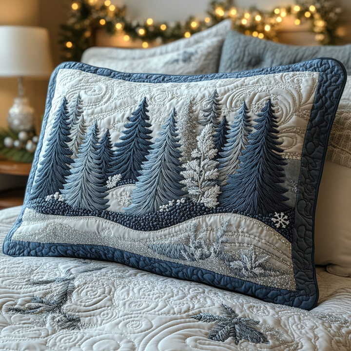 Winter Forest Quilted Bedding Pillow Case NCU0DV8141