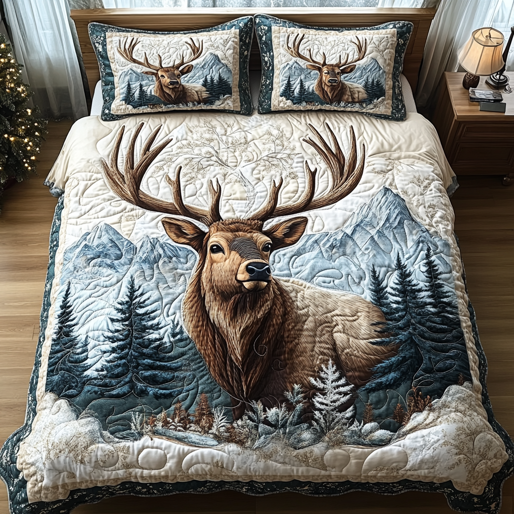 Elk 3-Piece Quilted Bedding Set NCU0VT93