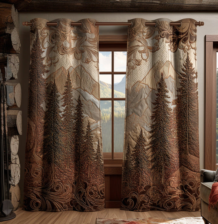 Forest Quilted Curtains NCU0VT331